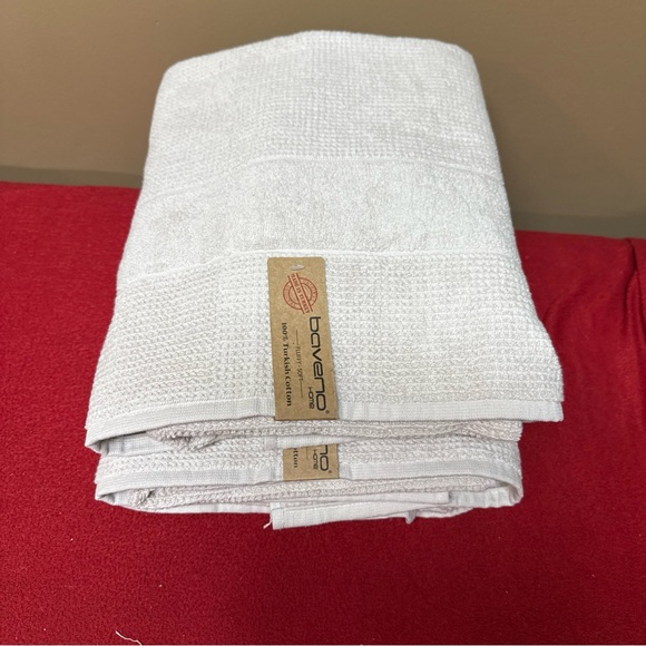 Baveno Home Turkish Cotton Fluffy Soft Linen Color 3 Pack Bath Towels 30x54” NWT - Picture 6 of 8